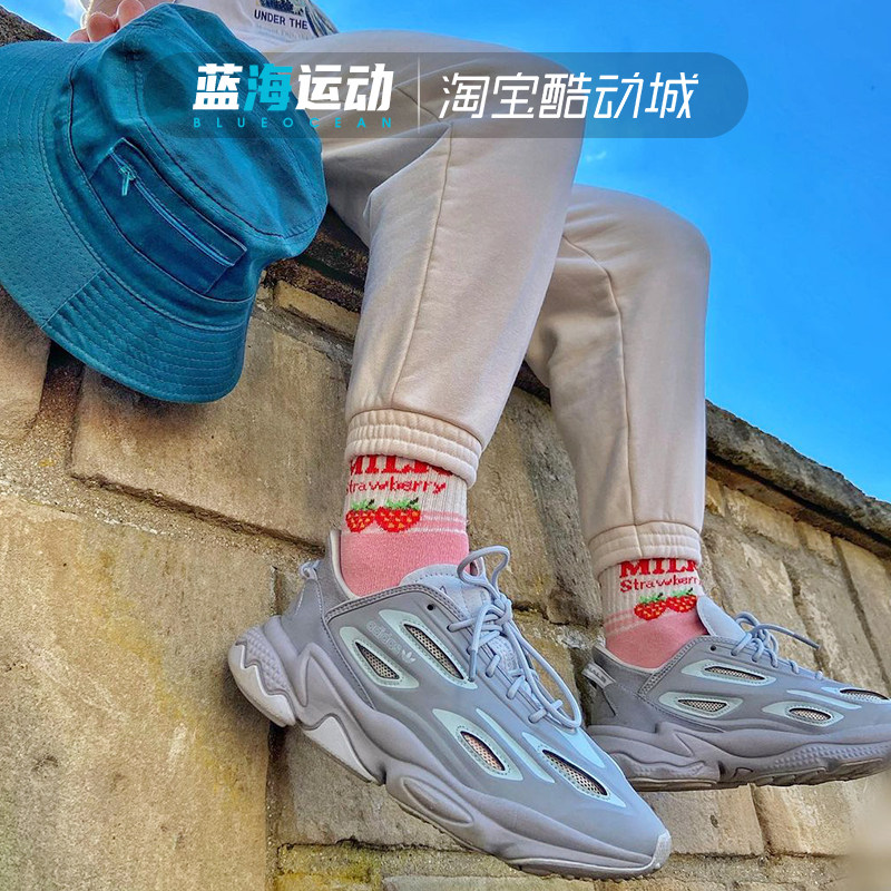 Adidas三叶草OZWEEGO CELOX小椰子男女休闲老爹鞋GZ5230 GZ5231-blue ocean 蓝海运动- 淘优券