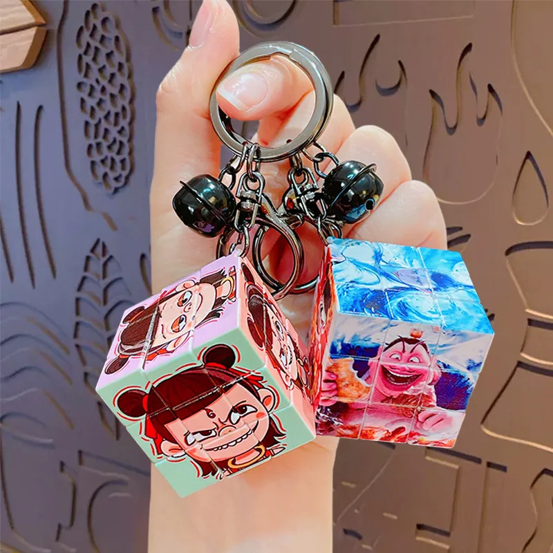 哪吒之魔童闹海创意卡通图案魔方钥匙扣包包挂件钥匙链小礼品,服饰配件/皮带/帽子/围巾,鞋扣,淘宝优惠券,粉丝福利购,淘宝优惠卷