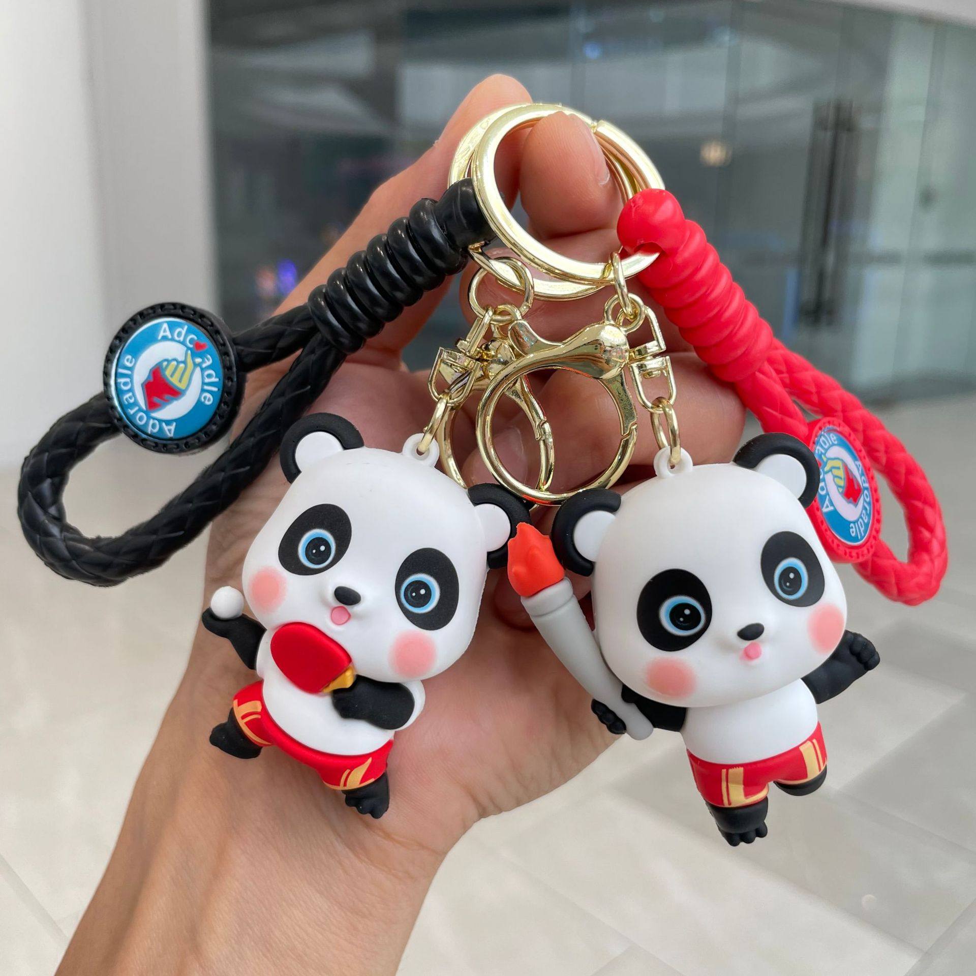 可爱国潮运动熊猫钥匙扣立体公仔汽车钥匙链情侣书包挂件挂饰,节庆用品/礼品,钥匙扣,淘宝优惠券,粉丝福利购,淘宝优惠卷