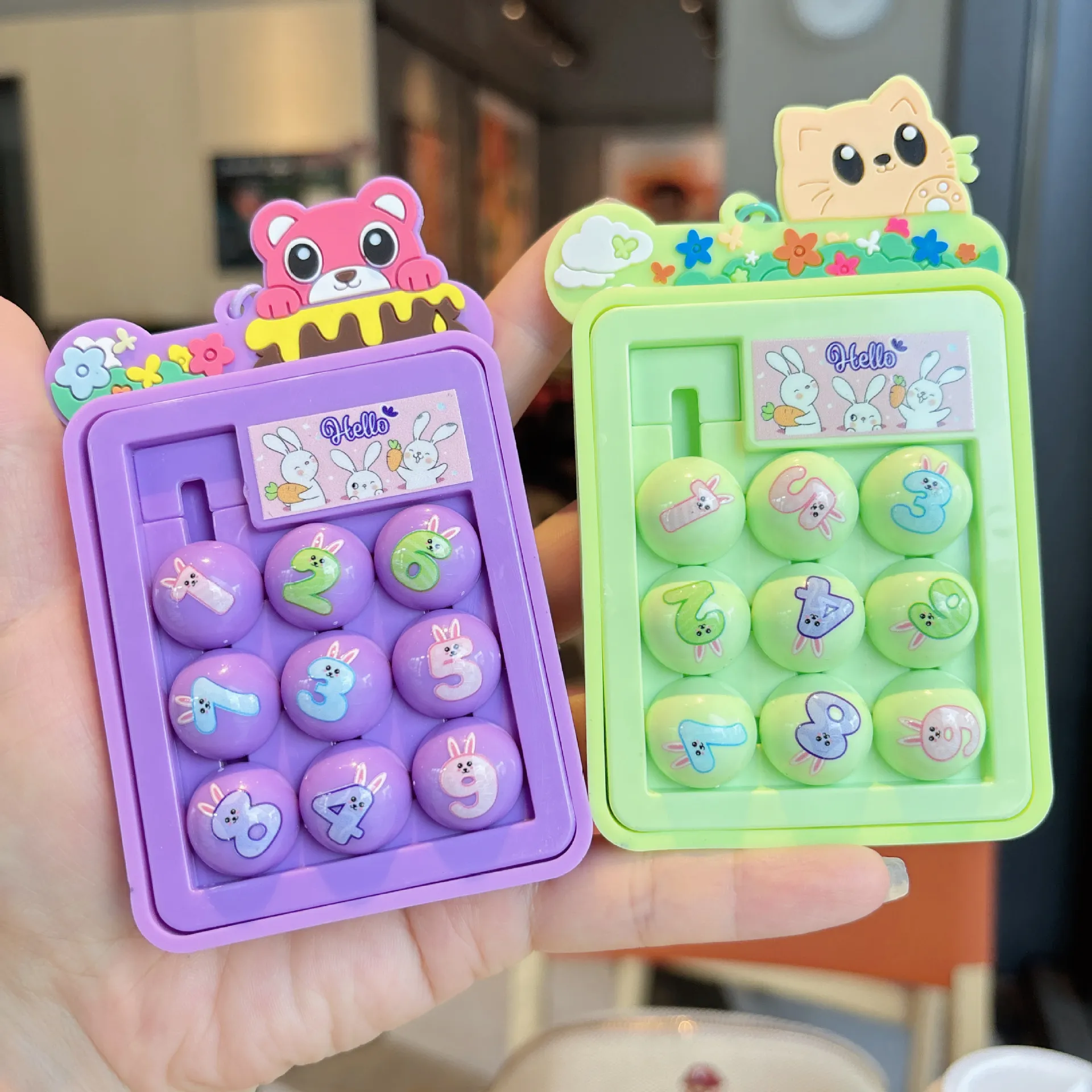 创意卡通HELLO小兔数字华容道钥匙扣 儿童玩具解压益智包包小挂件,节庆用品/礼品,钥匙扣,淘宝优惠券,粉丝福利购,淘宝优惠卷