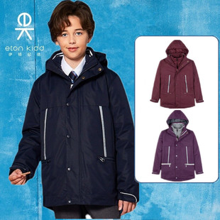 伊顿纪德校服男女童中小学生冬季班服藏青棉服加厚保暖外套17X017