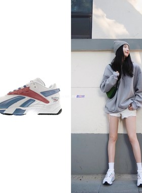 绝版 锐步 Reebok Interval 96 樱花雾粉女复古休闲老爹鞋 FW1879