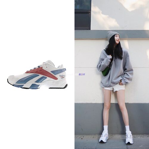 绝版 锐步 Reebok Interval 96 樱花雾粉女复古休闲老爹鞋 FW1879