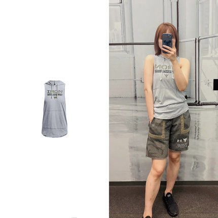 强森 Project RockIron Paradise 男女无袖连帽上衣 1370493-035