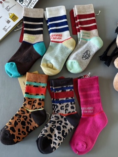 【日系自制】潮款日系袜子彩色豹纹款/月底至下月初（三双包邮）