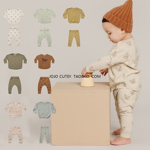 ins爆款秋冬新款男女儿童宝宝秋衣秋裤睡衣内衣家居服套装