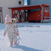 2025冬季 kuling男女儿童宝宝防水雪加厚樱桃连体滑雪棉服棉袄外套