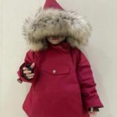 2025秋冬新款 欧美男女童高品质加厚精灵帽星星棉服外套三防羽绒服