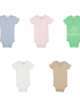 2025春夏新品mar莫代尔棉舒适婴幼儿莫兰迪色短袖包屁衣哈衣爬服