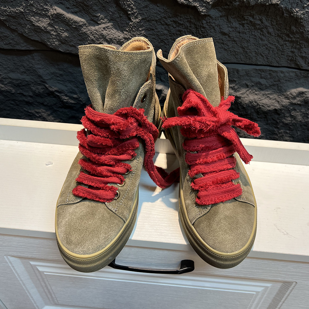 moana真皮女鞋韩版休闲板鞋磨砂水洗高帮鞋潮鞋平底街拍