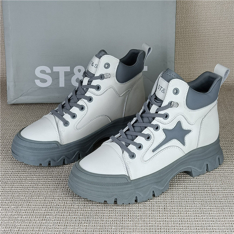 星期六品牌撤柜断码处理女鞋休闲百搭厚底马丁靴休闲运动高帮鞋女,女鞋,高帮鞋,淘宝优惠券,粉丝福利购,淘宝优惠卷