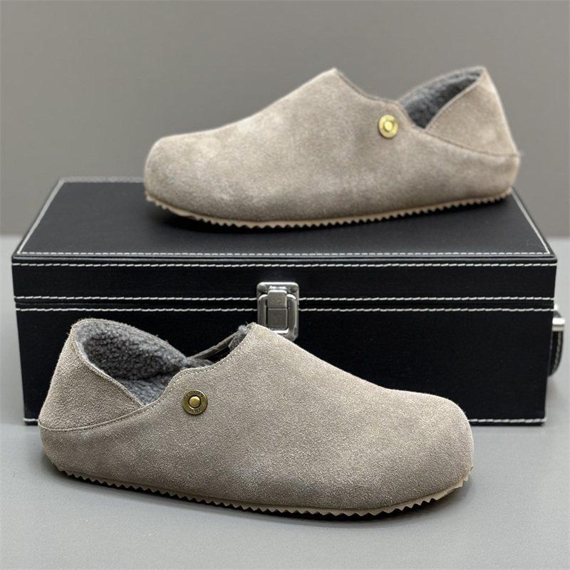 男鞋2026春季新款真皮加绒全包勃肯鞋一脚蹬轻便懒人鞋复古休闲鞋,流行男鞋,软木鞋/勃肯鞋,淘宝优惠券,粉丝福利购,淘宝优惠卷