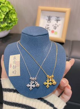 S925银金刚杵葫芦银项链送礼盒礼袋圣诞新年春节礼物顺丰1