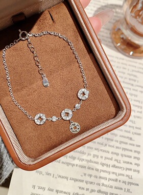 S925银纯银新款钱币手链不褪色七夕送礼盒礼袋顺丰1不退换