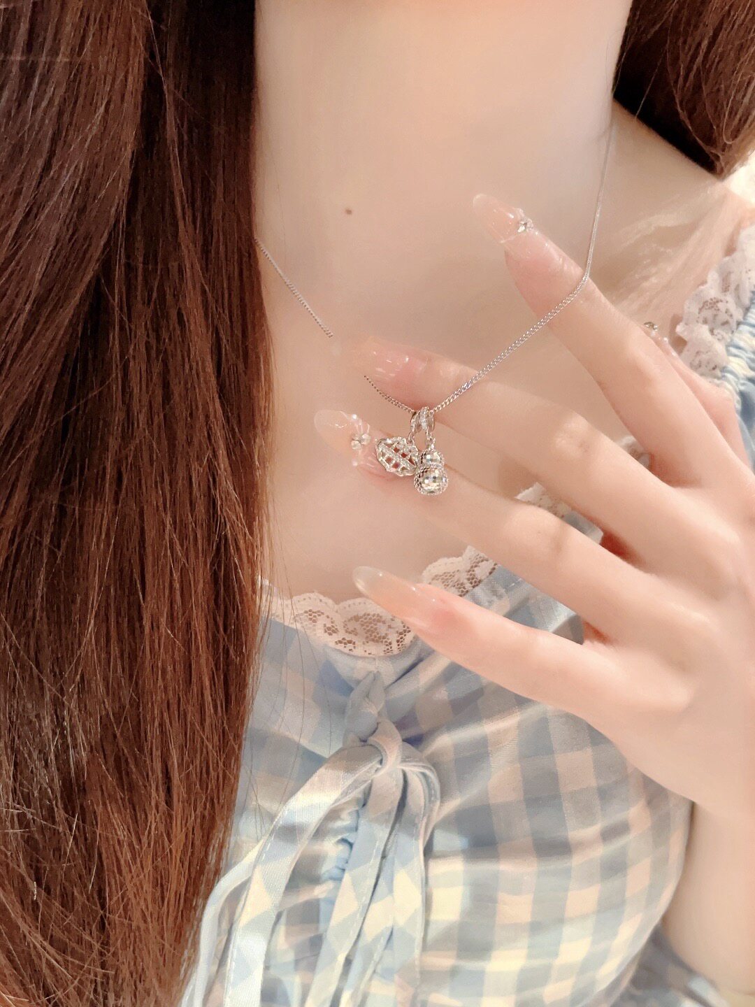 S925银如意算盘葫芦项链不褪色马年新年送礼盒礼袋1