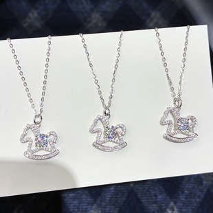 S925银纯银新品马上有钱项链不褪色马年新年送礼盒礼袋顺丰1