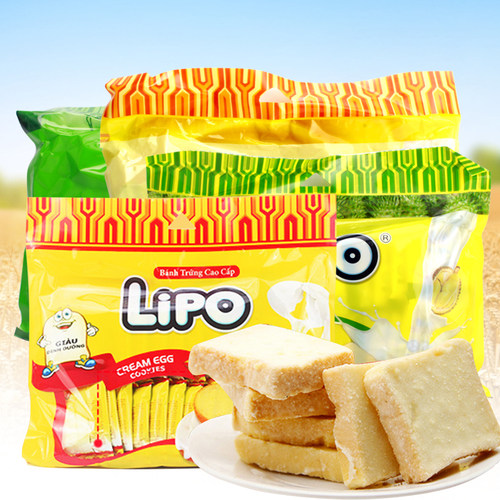 越南进口lipo面包干奶油鸡蛋休闲