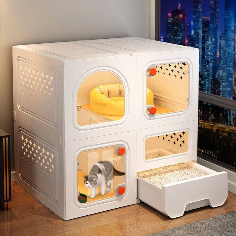 猫笼带厕所一体式家用室内别墅二层猫屋猫柜不占地猫砂盆一体猫舍,宠物/宠物食品及用品,猫笼子/猫别墅,淘宝优惠券,粉丝福利购,淘宝优惠卷