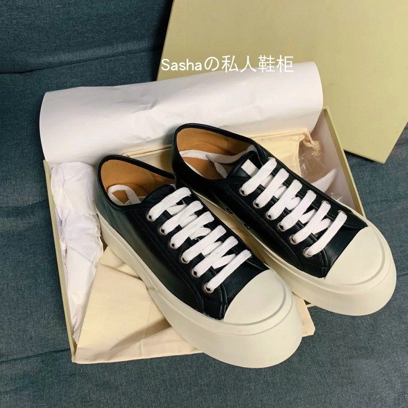 阿希哥mona同款鞋玛丽珍鞋松糕厚底系带小白鞋皮面丑萌胖胖大头鞋