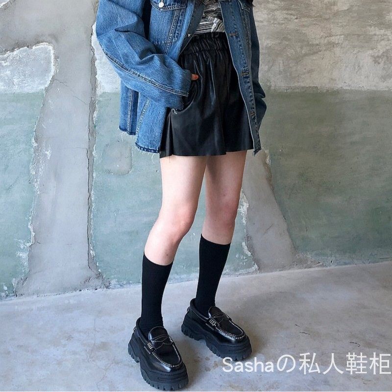 封帆同款網紅韓版複古縫制厚底松糕壹腳蹬樂福鞋英倫風小皮鞋女潮在類目 女鞋, 低幫鞋中 - 來自Buy2taobao.com提供專業的淘寶代購服務