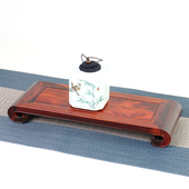 红酸枝实木摆件工艺品文玩玉器如意长方形底座红木书卷几木雕木托