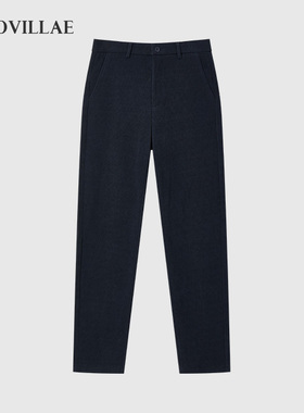 保罗威特士秋季新款深灰小直筒长裤休闲商务上班通勤裤子AMPF552