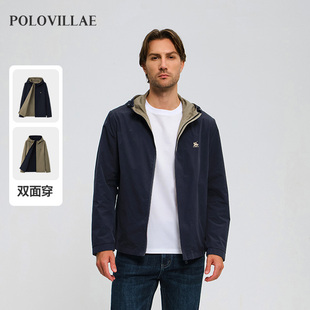 polovillae保罗男士 上衣AEQF351 连帽双面穿夹克外套防风舒适男士