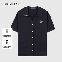 polovillae保羅威特女士翻領(lǐng)萊賽爾舒適顯瘦彈力女短袖T恤BZQH760