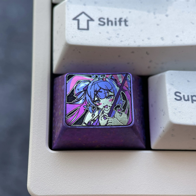 初音未来 兔子洞 1.25U Ctrl  彩色钛合金键帽 金属键帽阳极工艺