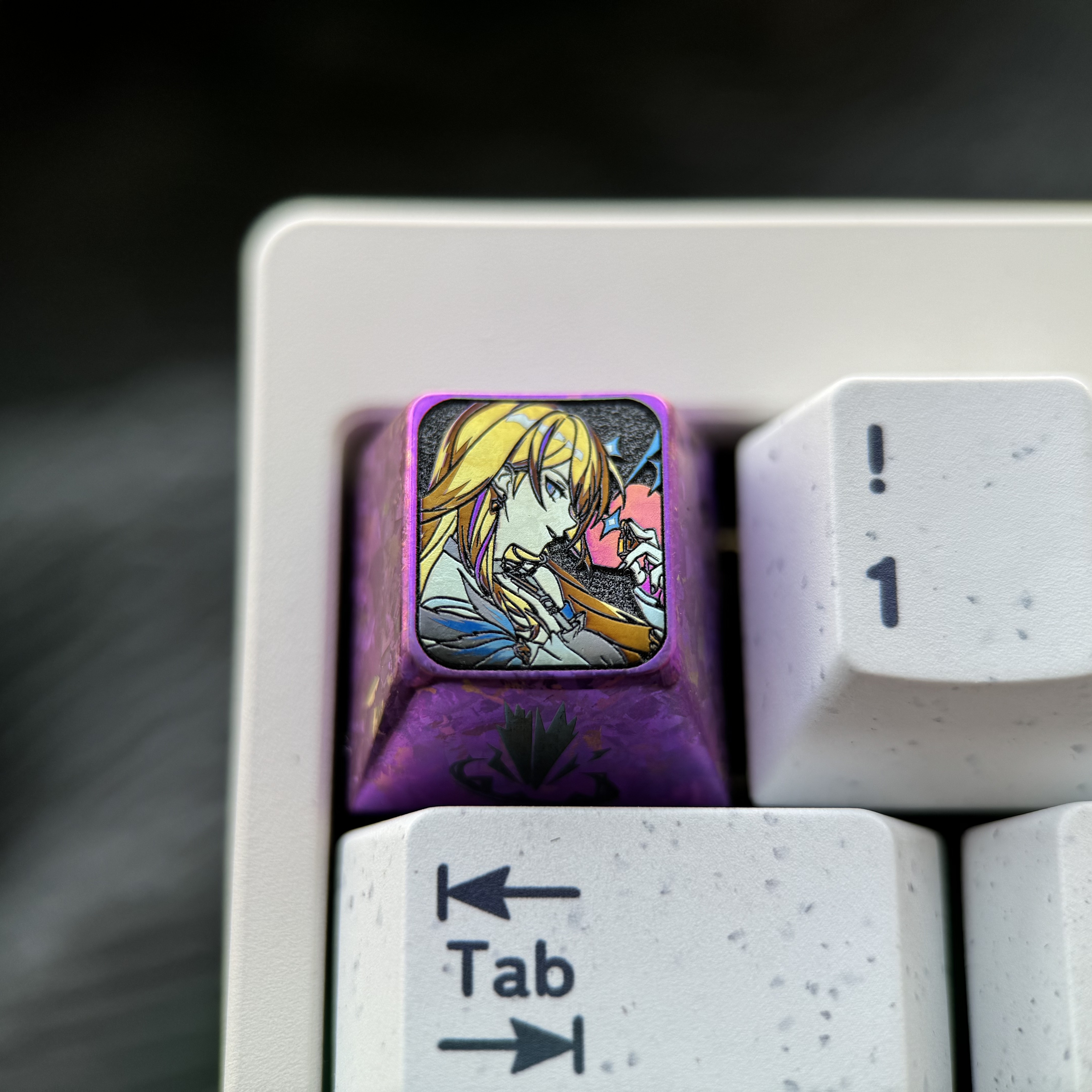 希露瓦朗道钛金属机械键盘键帽单个彩色ESC定制原厂高度-钛次元