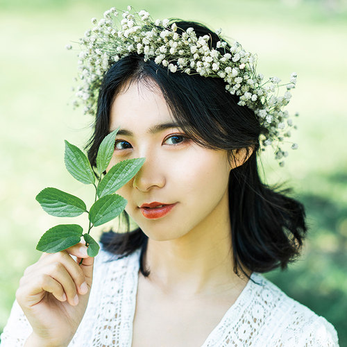 森系满天星永生花结婚礼服发饰