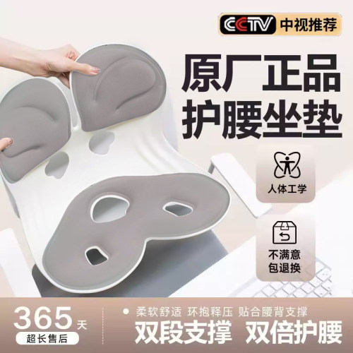 德国护腰久坐神器人体工学腰部支撑靠垫座姿椅办公室椅垫腰托坐垫
