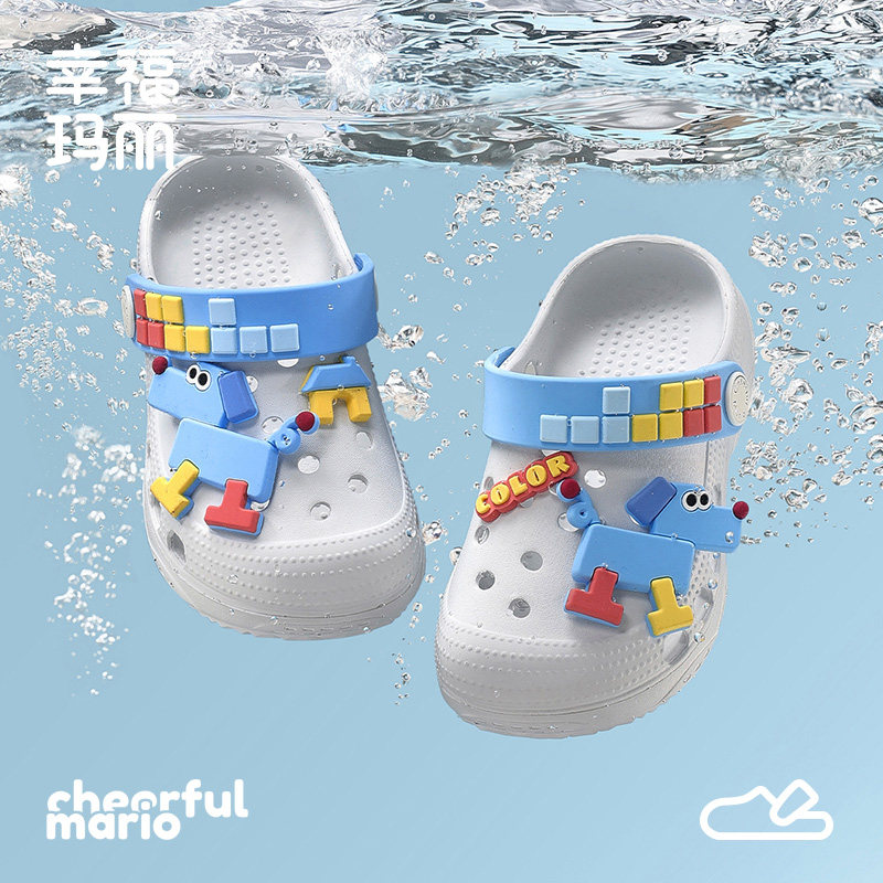 小狗儿童洞洞鞋男童拖鞋夏季宝宝室内洗澡凉拖防滑外穿幼儿沙滩鞋