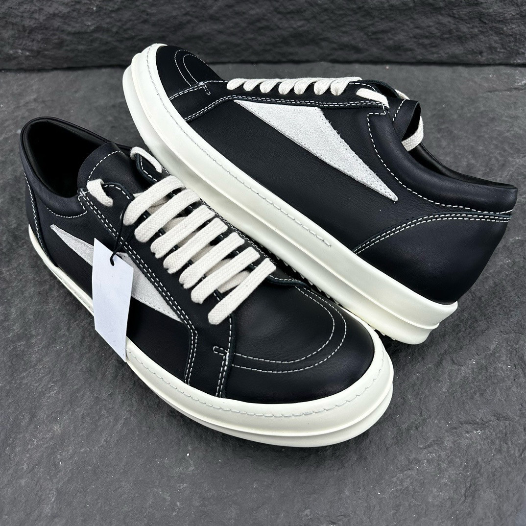 顶版RO侵权款低帮板鞋ro鞋新款皮面小三角暗黑增高厚底休闲低帮鞋
