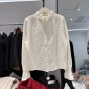 新款 针织衫 韩版 花边领口提花设计气质时尚 女7729 时尚 2025年冬季