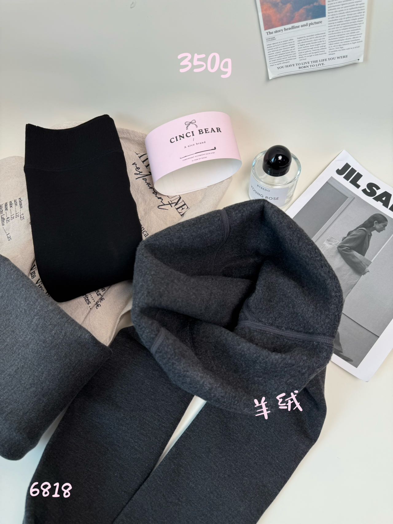 冬季6818连脚踩脚细竖条羊绒发热裤350g加厚瘦腿袜打底裤连裤袜女