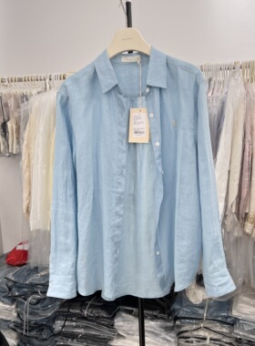 重工刺绣亚麻衬衫女欧洲站2026春装新款欧货女装时尚防晒衣潮9655