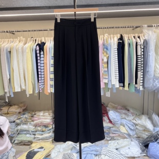 小个子梨型身材高腰显瘦宽松阔腿休闲裤 女春夏26新款 9015 裤 薄西装