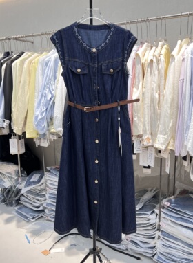 2026夏季新款韩版时尚修身显瘦牛仔连衣裙女设计感小众裙子3559