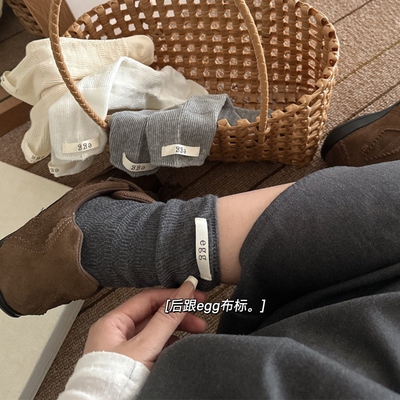 韩版清冷风纯棉ins系长筒袜