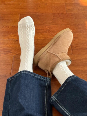 羊绒日系冬天月子长筒袜