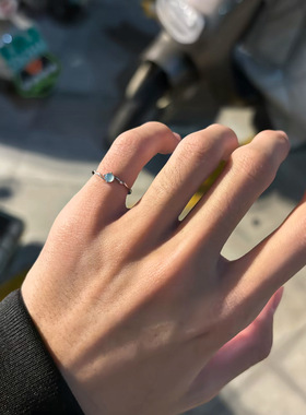 翡月戒指日进斗银小灵蛇日进斗金戒指尾戒活口可调节