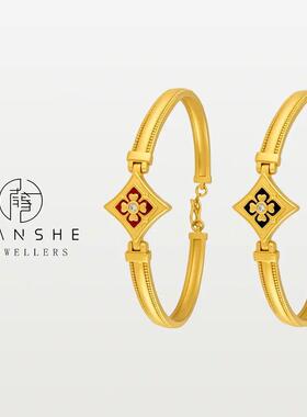 合金手镯 【露思同款】万相四叶草黑红色手镯L2601 【XJ】