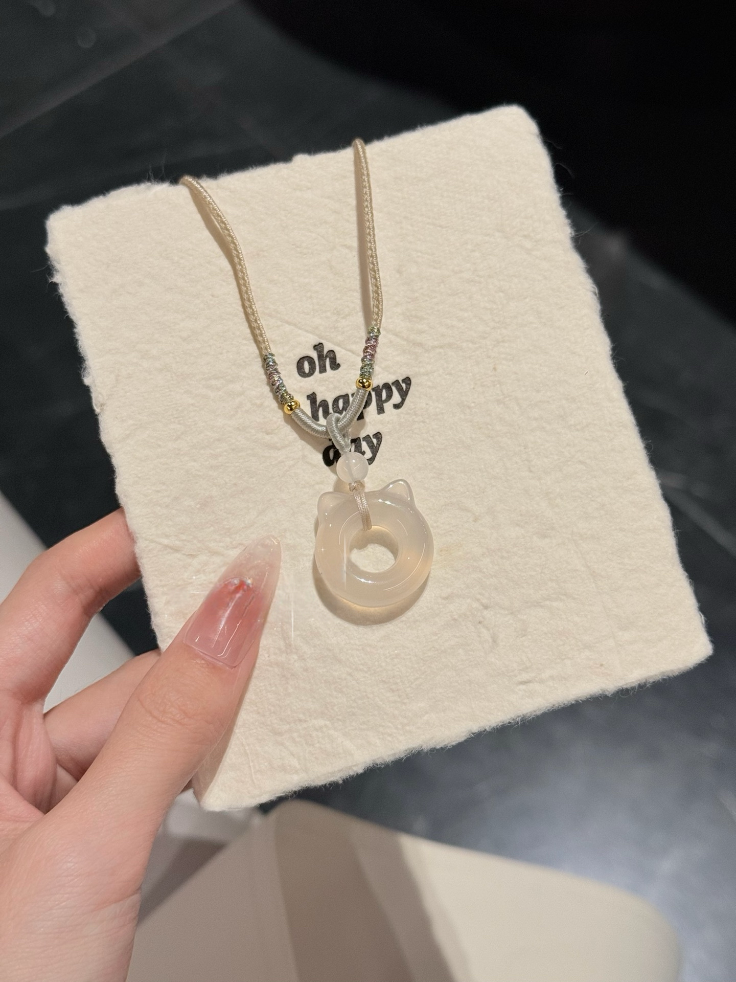 猫咪平安扣项链女2025新款高级感轻奢小众配饰生日礼物