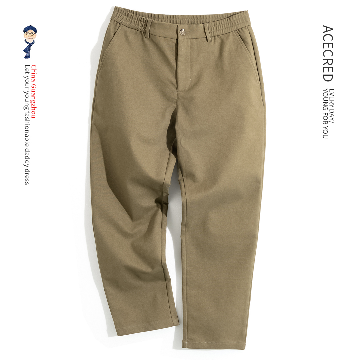 瑞质中老年爸爸保暖休闲裤