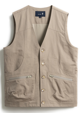 秋装爸爸马甲男中老年人宽松纯棉多口袋马夹老人爷爷背心春秋坎肩