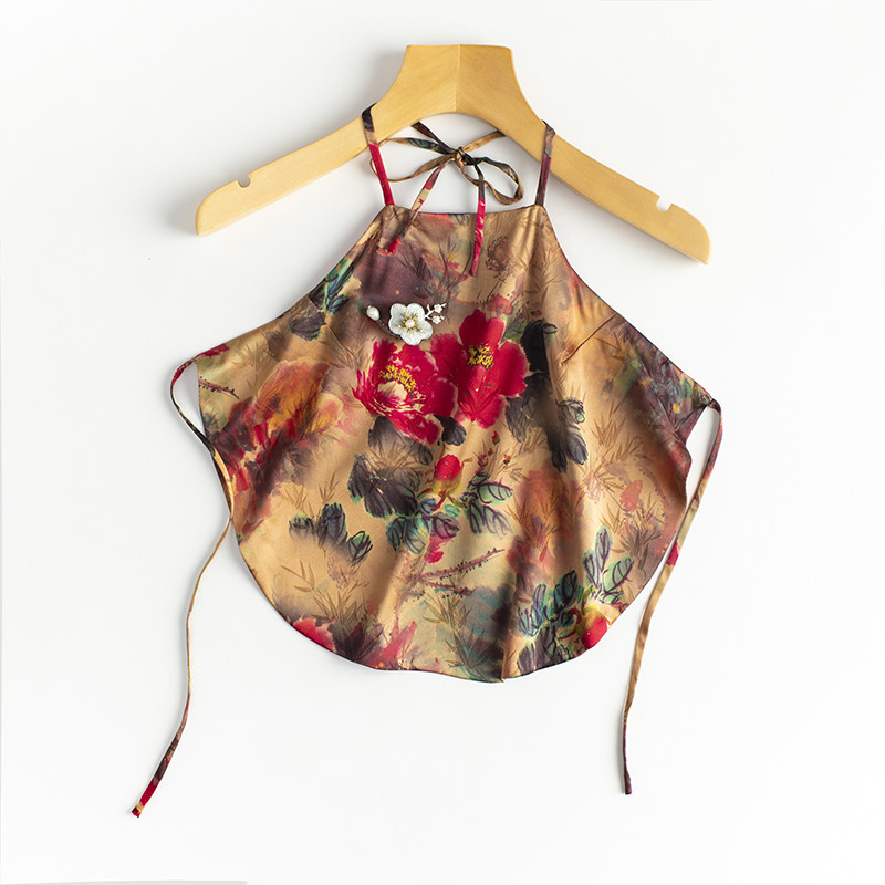 tl053福利复古唯美精致古典性感真丝肚兜女限量发售复古民国古典