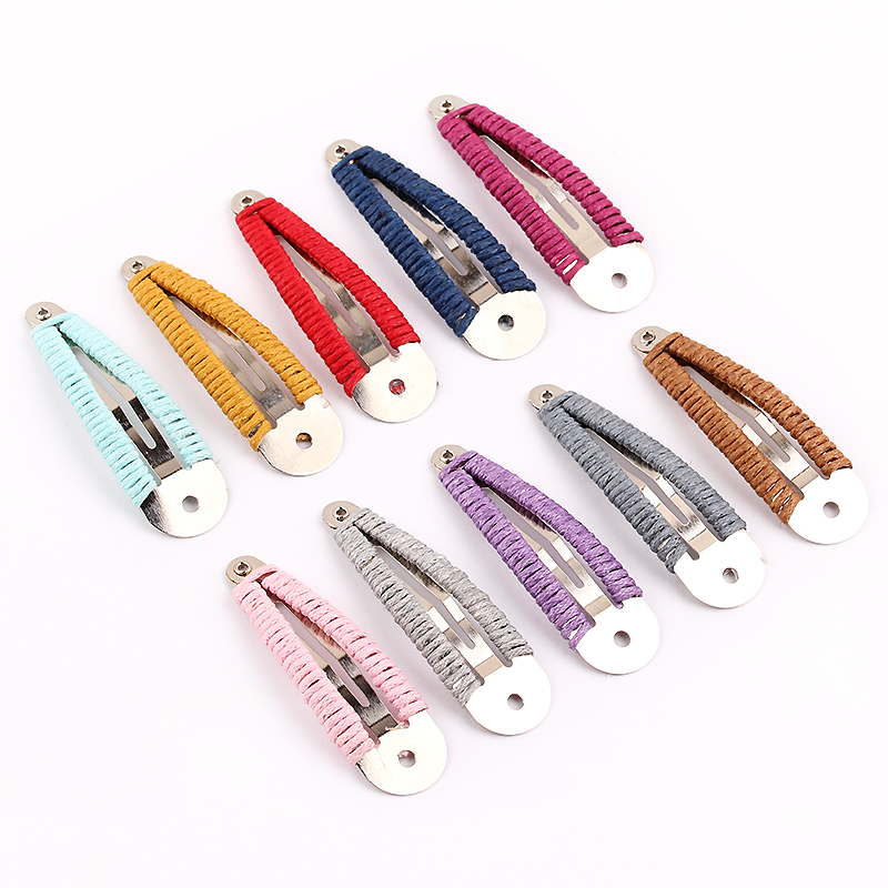 5cm绕线水滴BB夹手工diy发夹材料儿童女童头花发卡发饰头饰品配件