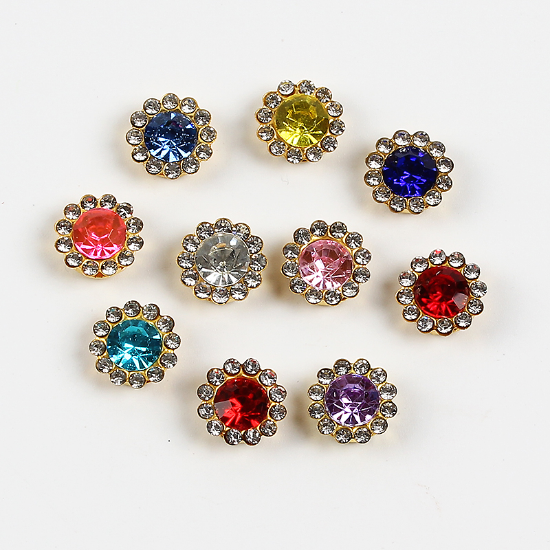 12mm太阳花手工花盘钻手工diy发卡材料发夹发饰头饰品装饰配件