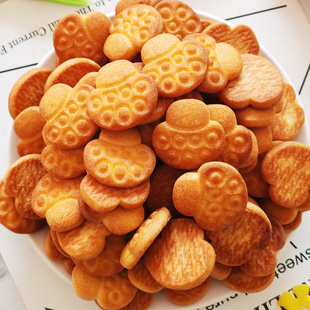 包邮奶香口味儿童小蘑菇饼干幼儿园加餐糕点休闲童真零食10斤整箱
